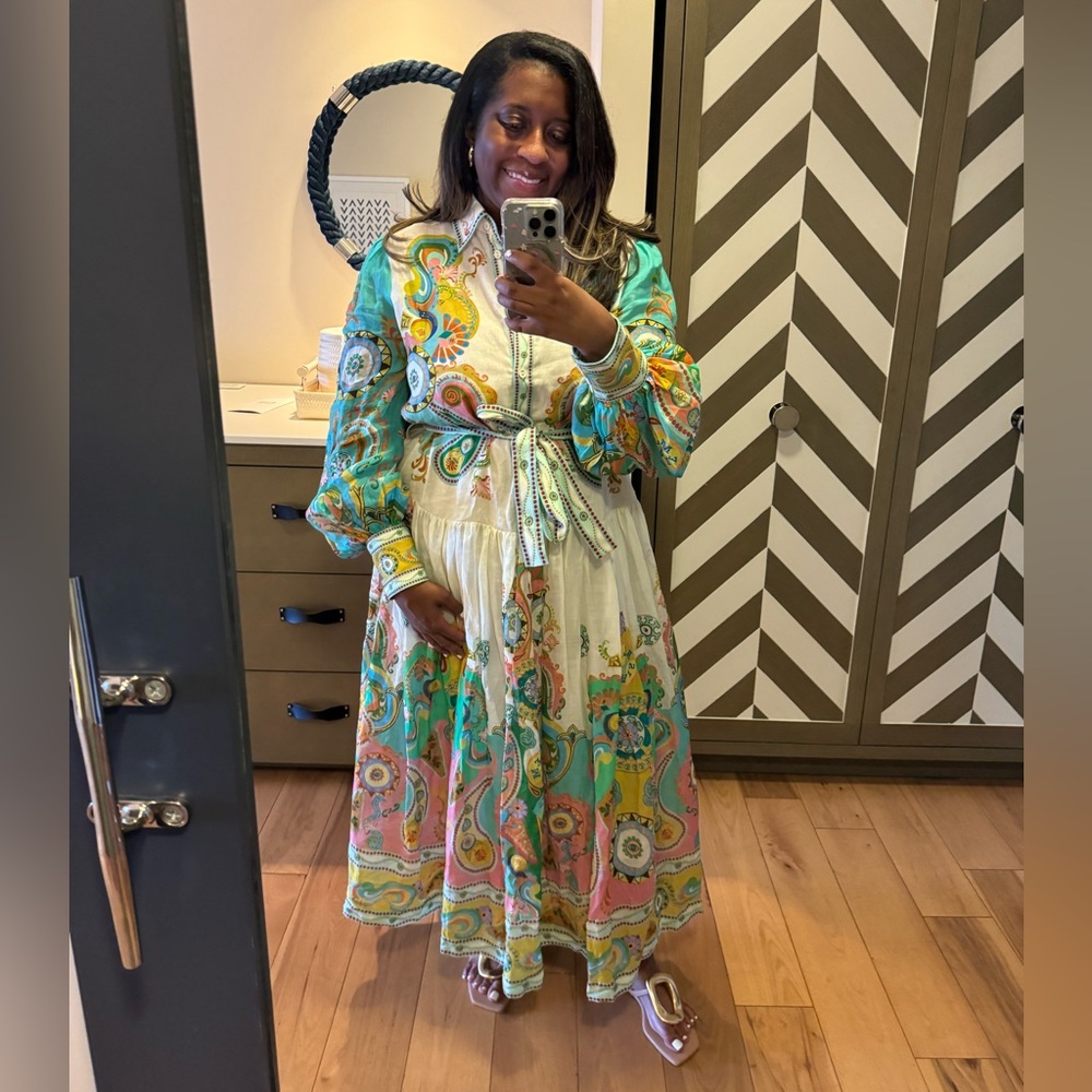 Alemais Pinball Midi Shirt Dress
